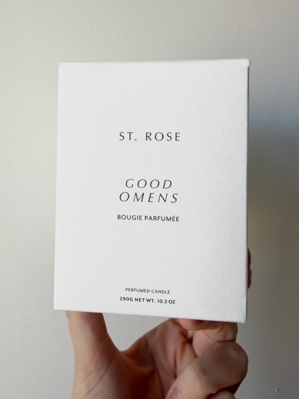 St. Rose large bougie perfumed candle Good Omens scent